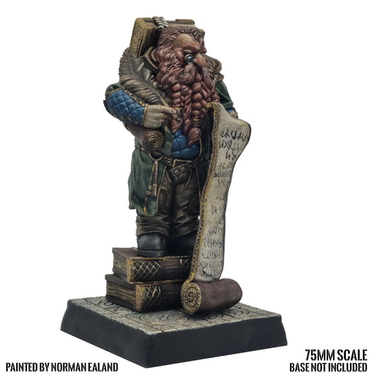 Dwarf Scribe: 75mm Scale