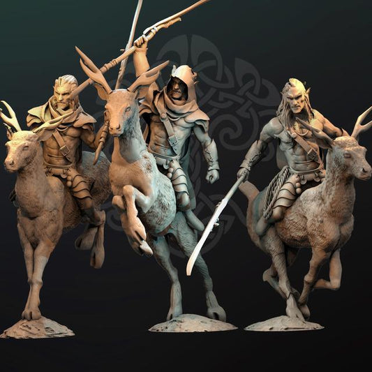 Atlantis Miniatures Elf Deer Riders (M)