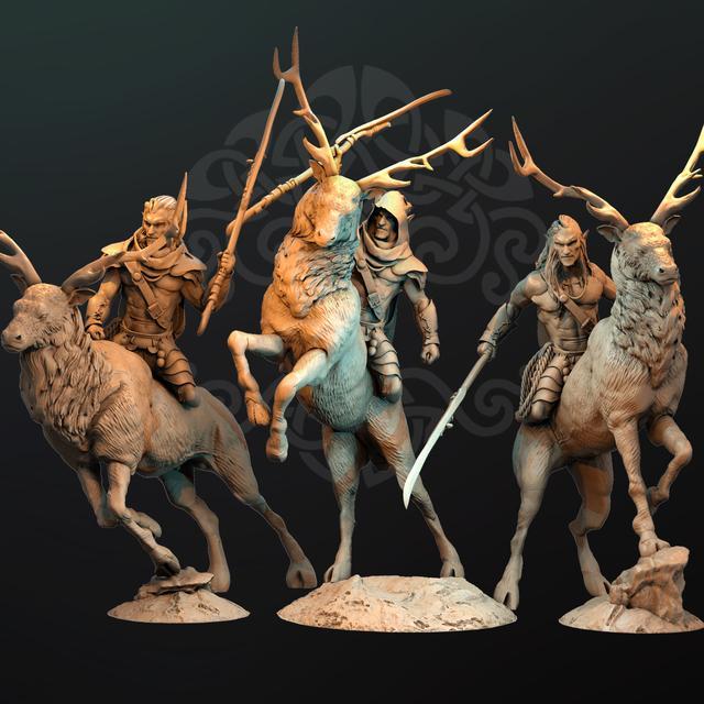 Atlantis Miniatures Elf Stag Riders (M)